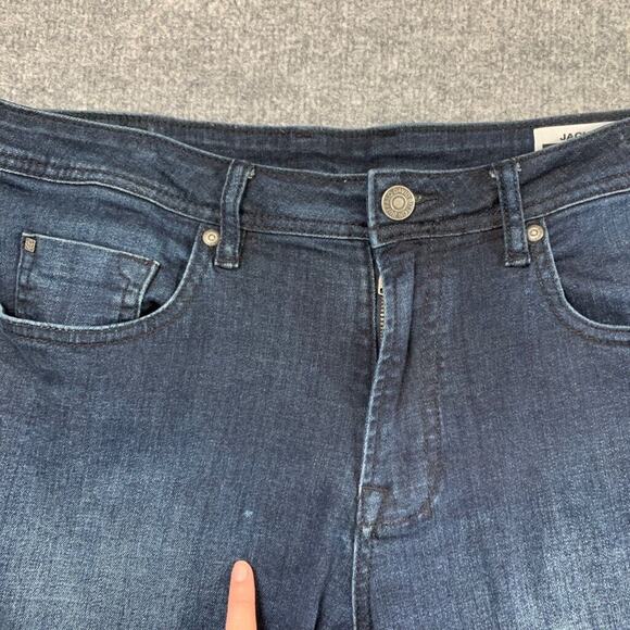 Buffalo David Bitton Jeans Mens 34 Blue Dark Wash Jackson Straight Stretch Denim - Picture 5 of 15